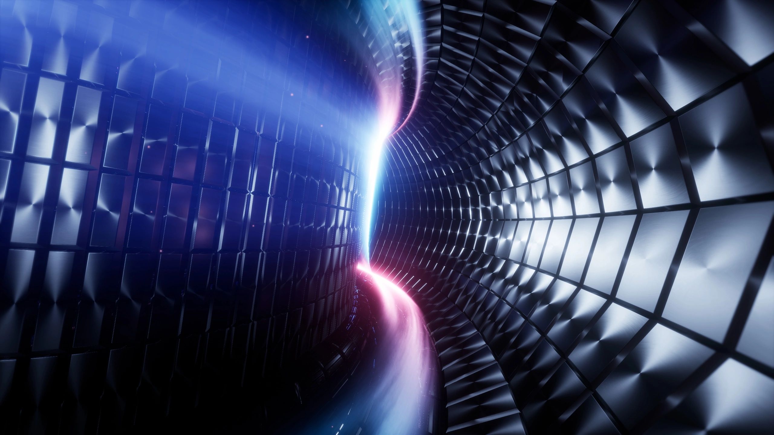 Cinematic futuristic reactor interior