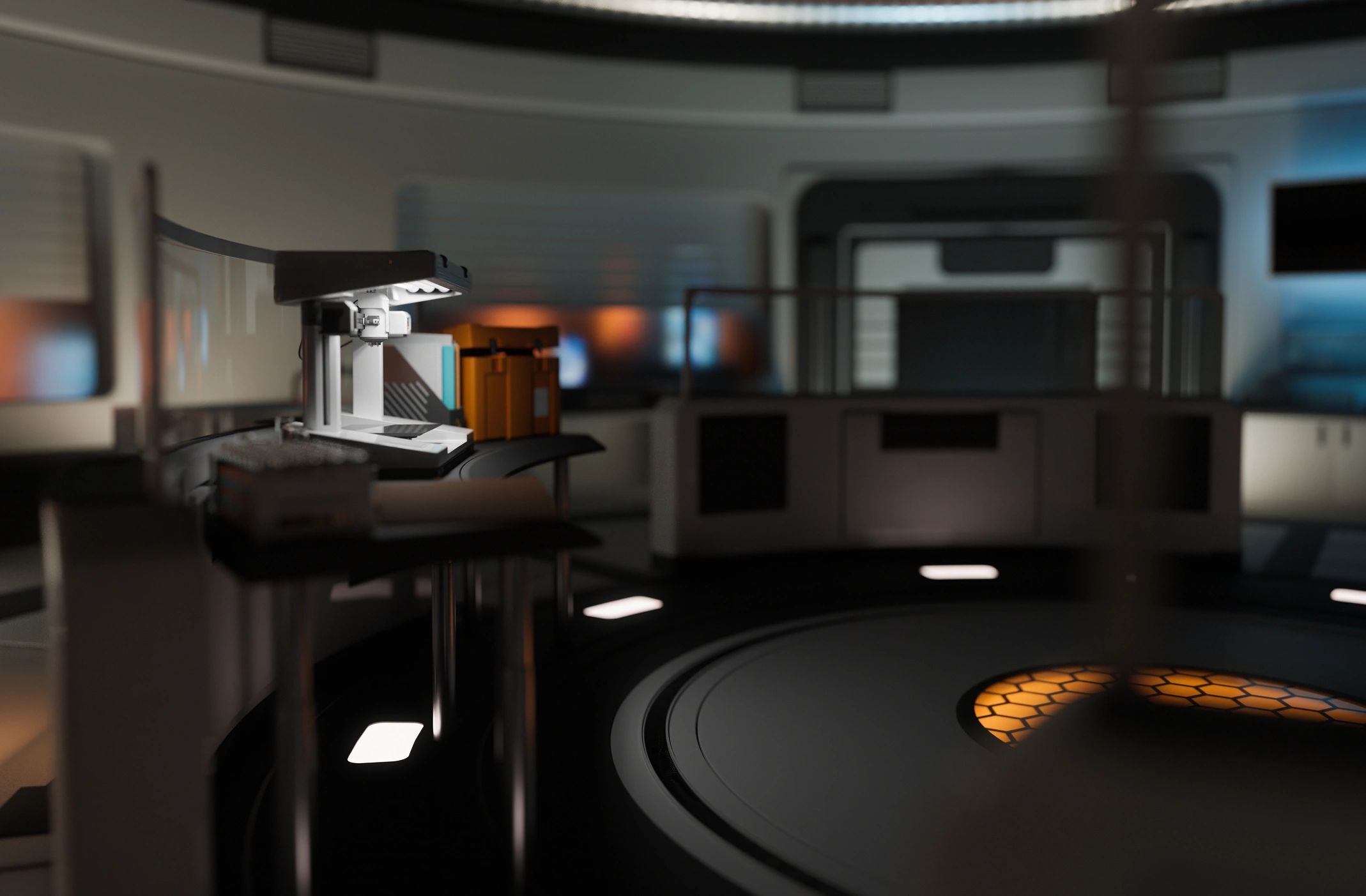 High-tech research facility interior