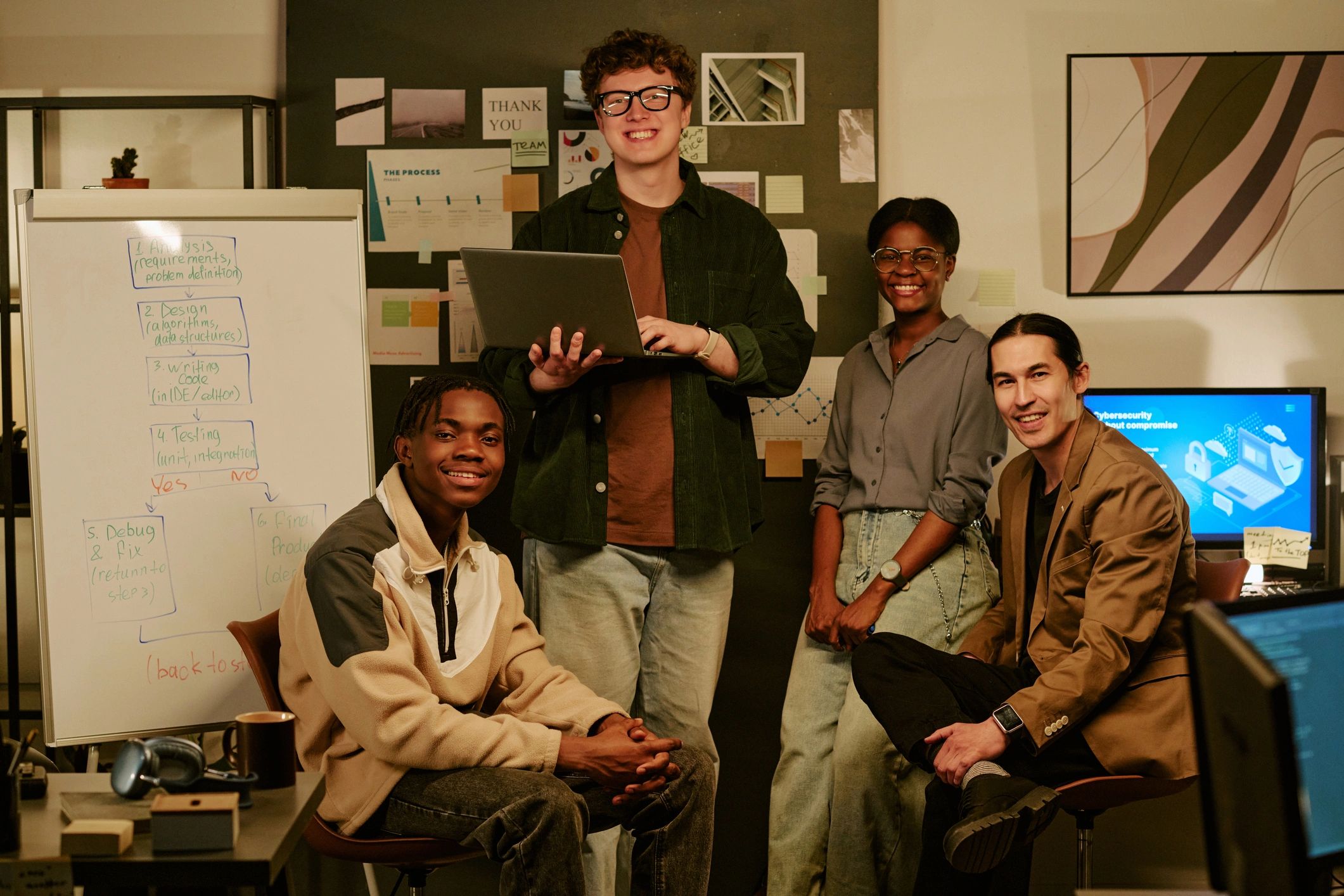 Diverse creative team planning a launch campaign